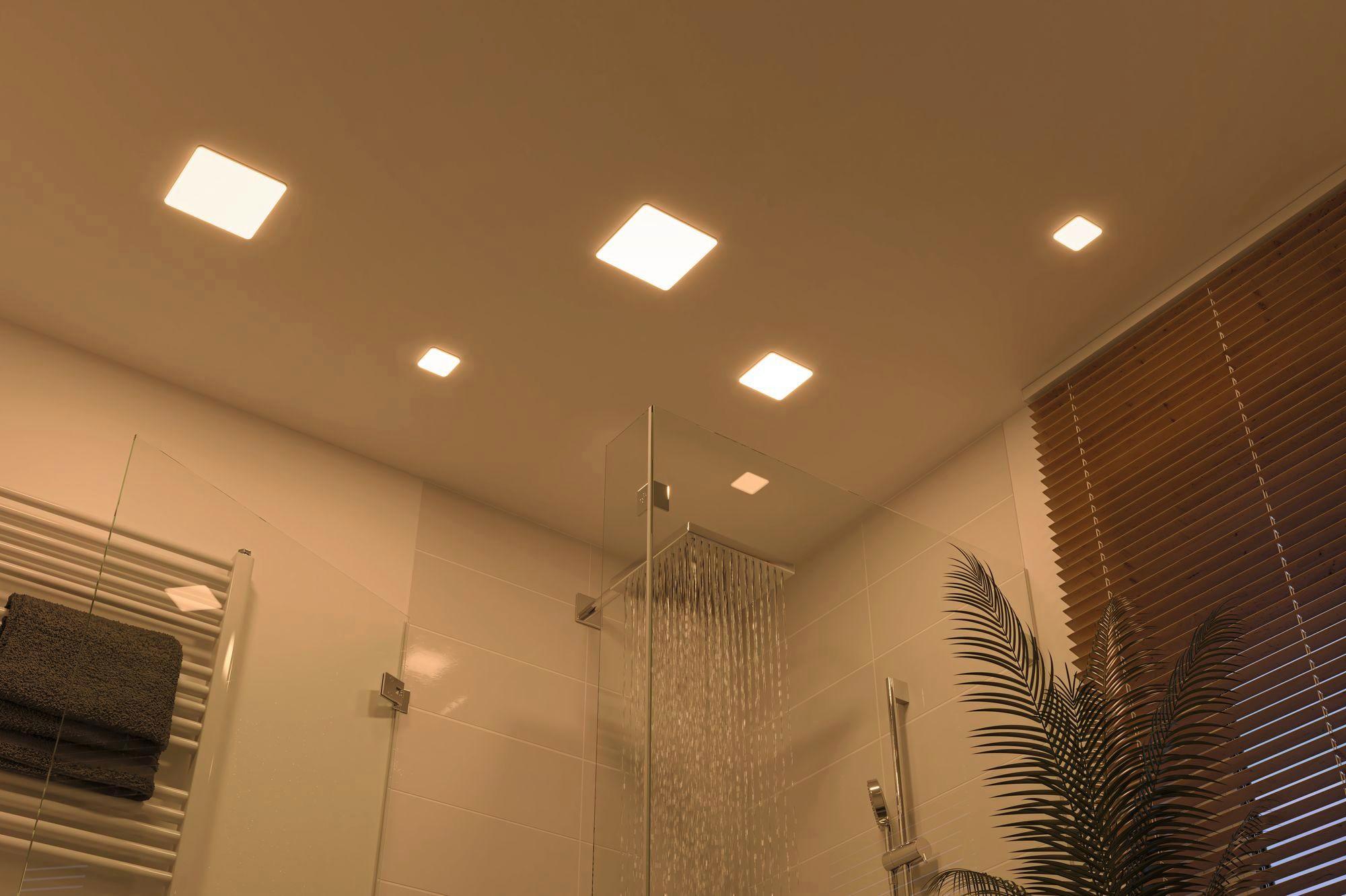 LED-Paneel L: 12,5 cm 92394 - Weiß, Basics, Kunststoff (12,5/12,5/1cm) - Paulmann
