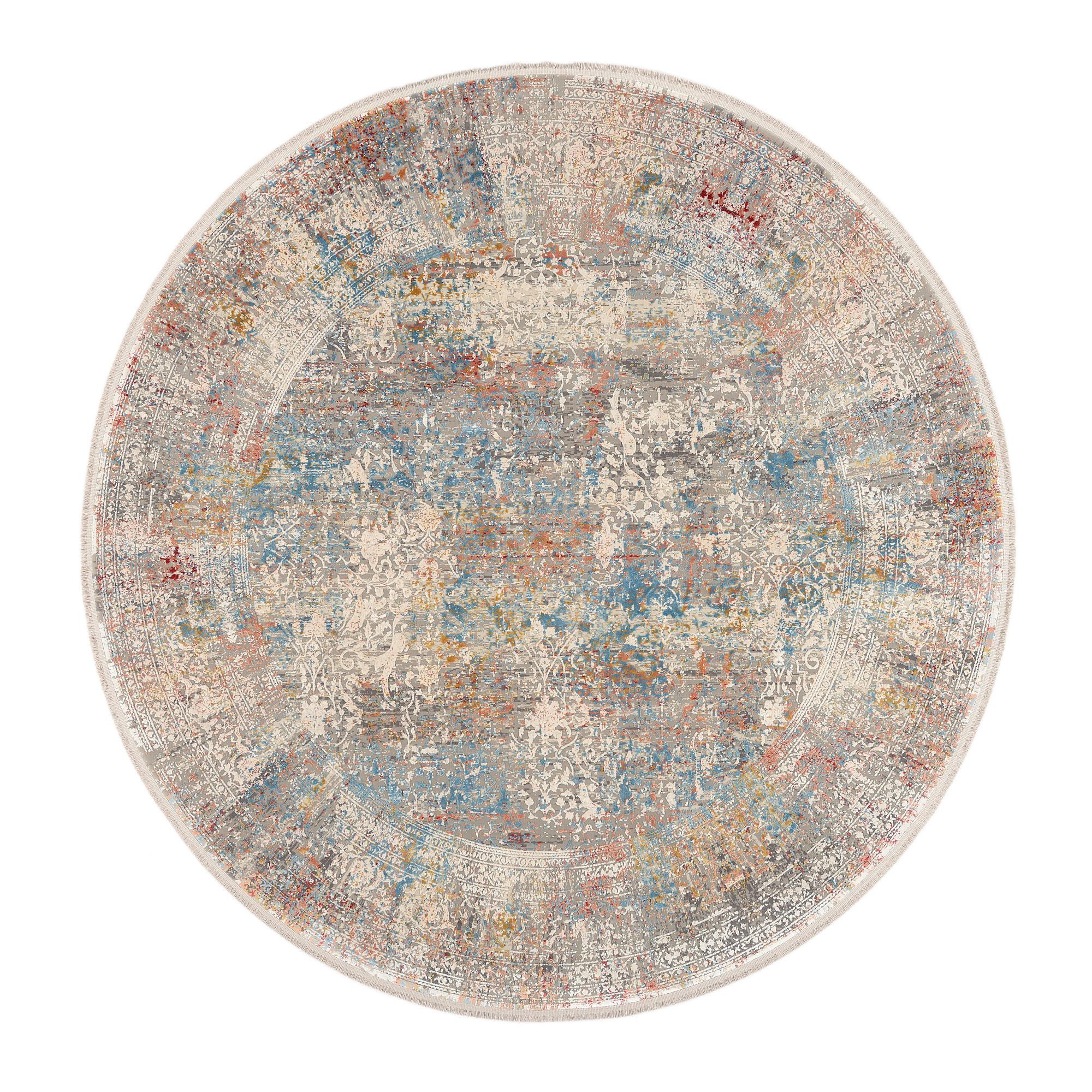 Webteppich Avignon Multicolor Rund Ø 160 cm - Multicolor, Design, Textil (160cm) - Dieter Knoll