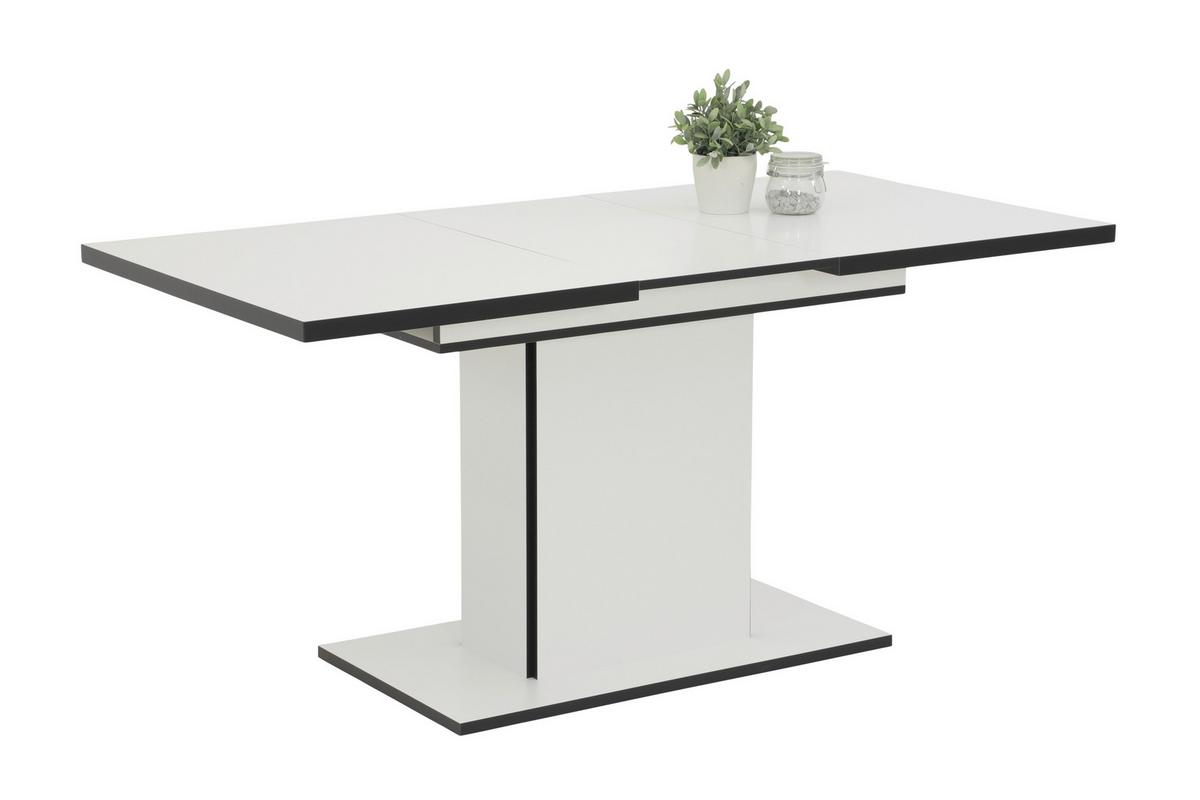 ESSTISCH ALICE II T - Schwarz/Weiß, MODERN, Holzwerkstoff (80/120-160/76cm) - P & B