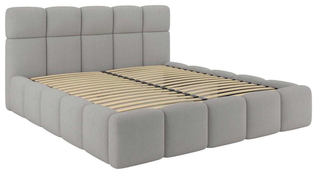 Polsterbett Cloudy mit Matratze Champagner, Lf: 160x200 cm - Champagner, Trend, Holz/Holzwerkstoff (160/200cm) - Luca Bessoni