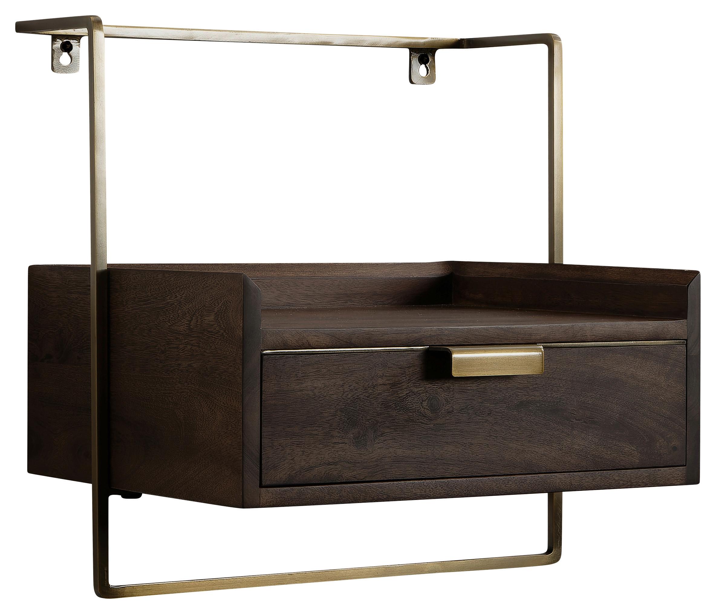 Nachttisch Dunkelbraun B: 44 Cm - Dunkelbraun, Design, Holz (44/45/35cm) - MID.YOU