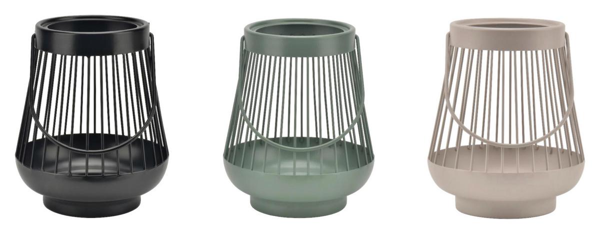 lampáš Š/V/H: 13/15,5 CM - čierna/sivá, Modern, kov (13/15,5cm) - Mömax