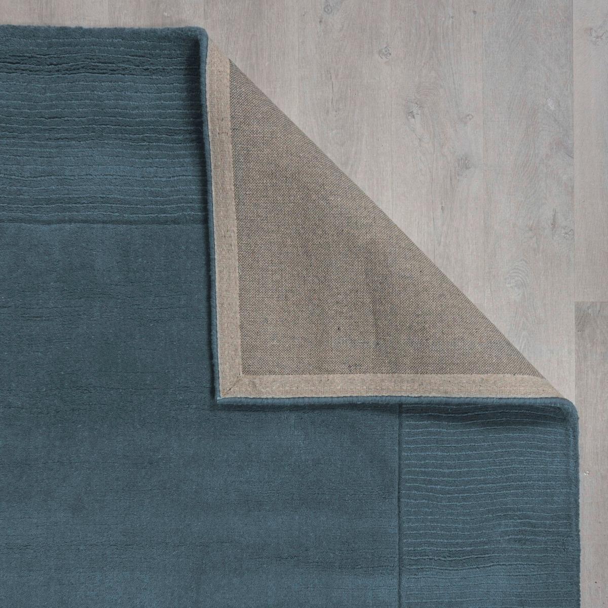 Webteppich Textured Wool B Blue 160x230 - Blau, Basics, Textil (160/230cm)