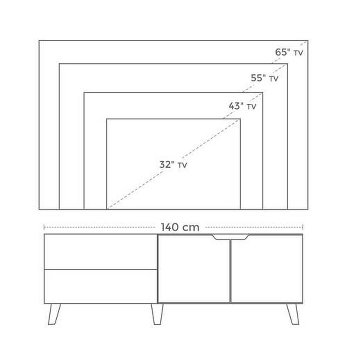 Lowboard Lowboard B: 140 Cm Braun - Braun, Trend, Holzwerkstoff (140/45/40cm) - Boxxx