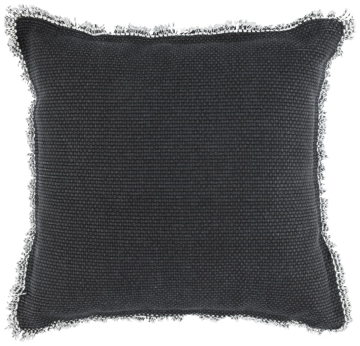 Dekorační polštář Laurenz, 45/45cm, antracitová - antracitová, Moderní, textil (45/45cm) - Modern Living