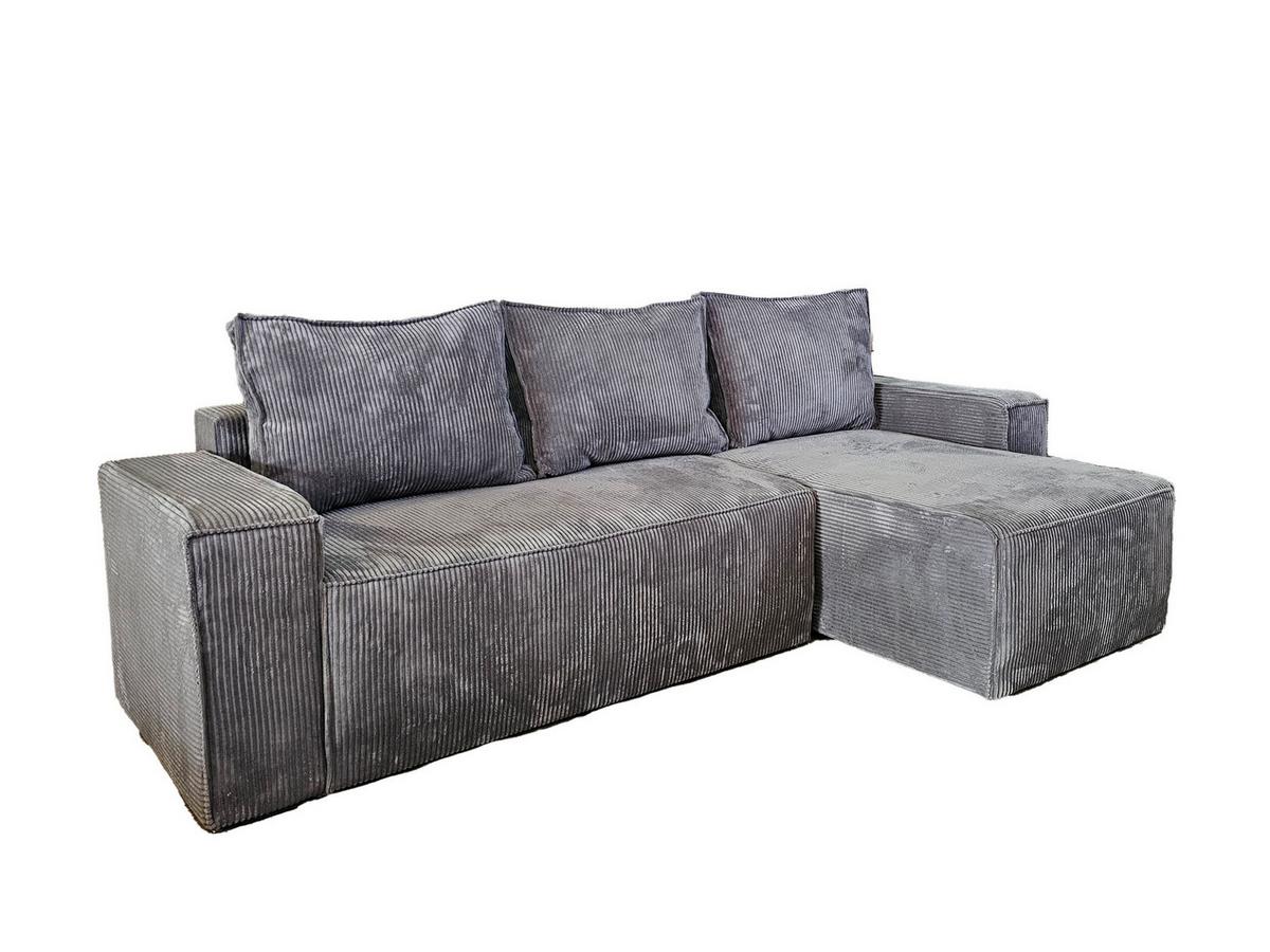 Sarokgarnitúra Denver - szürke, Modern, faalapú anyag/textil (230/140cm) - Best Price