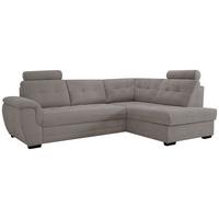 Rohová sedačka FALCO, pravá, béžová ženilka,2x op.hlavy - čierna/béžová, Konventionell, drevo/kompozitné drevo (251/183cm) - Ondega