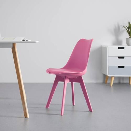 Židle Mia Růžová - pink, Moderní, textil/plast (50/84/54cm) - P & B