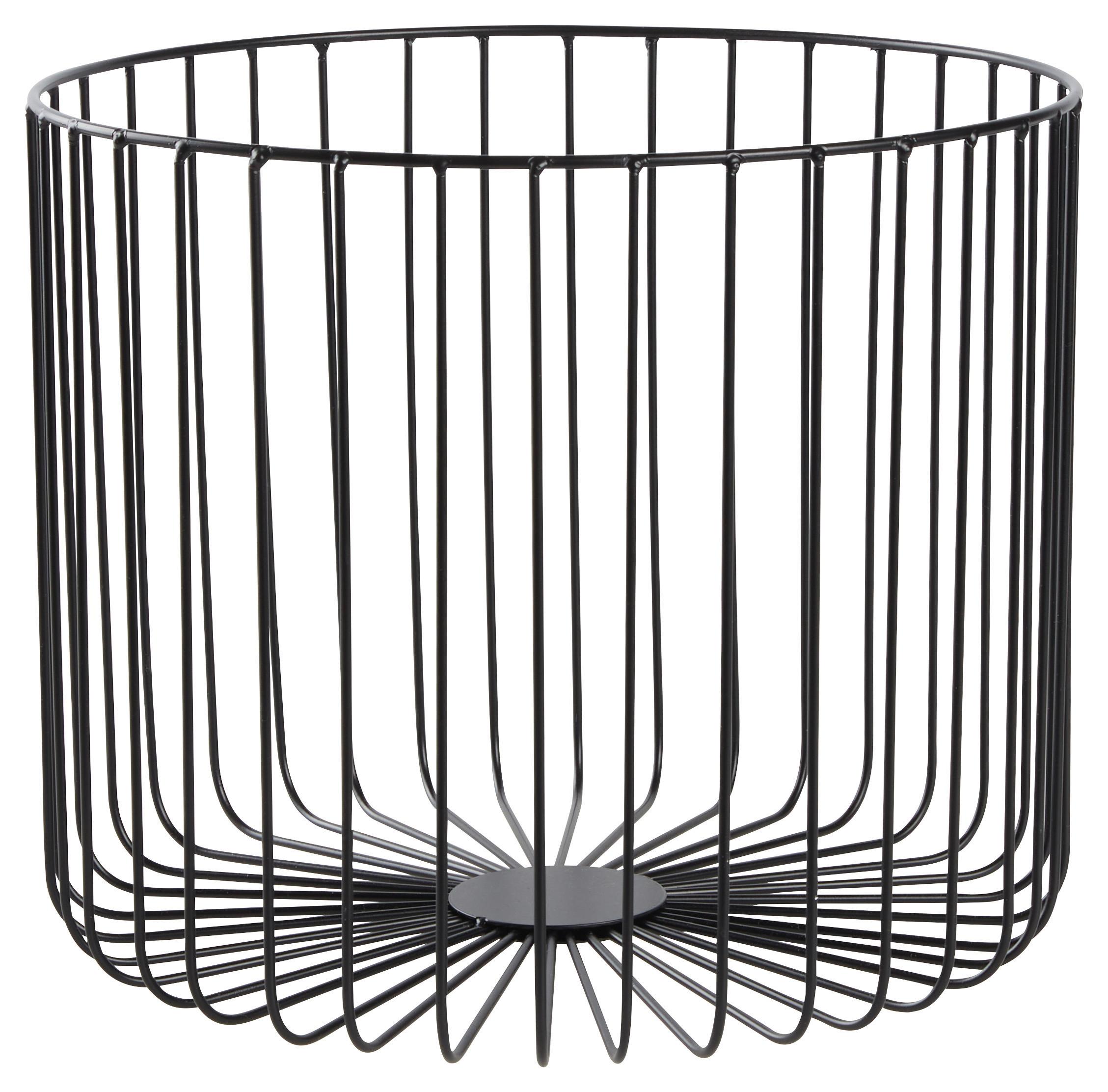 Koš Petra, Ø: 28cm - černá, Basics, kov (28/23cm) - Modern Living