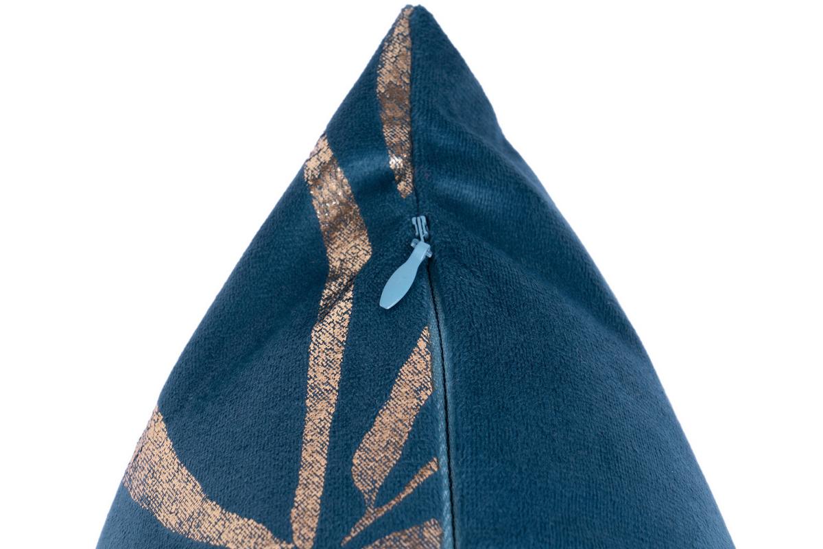 Zierkissen Prisma 30/45x50/45 cm Polyester Goldfarben/Petrol - Goldfarben/Petrol, KONVENTIONELL, Textil (30x45/50x45cm)