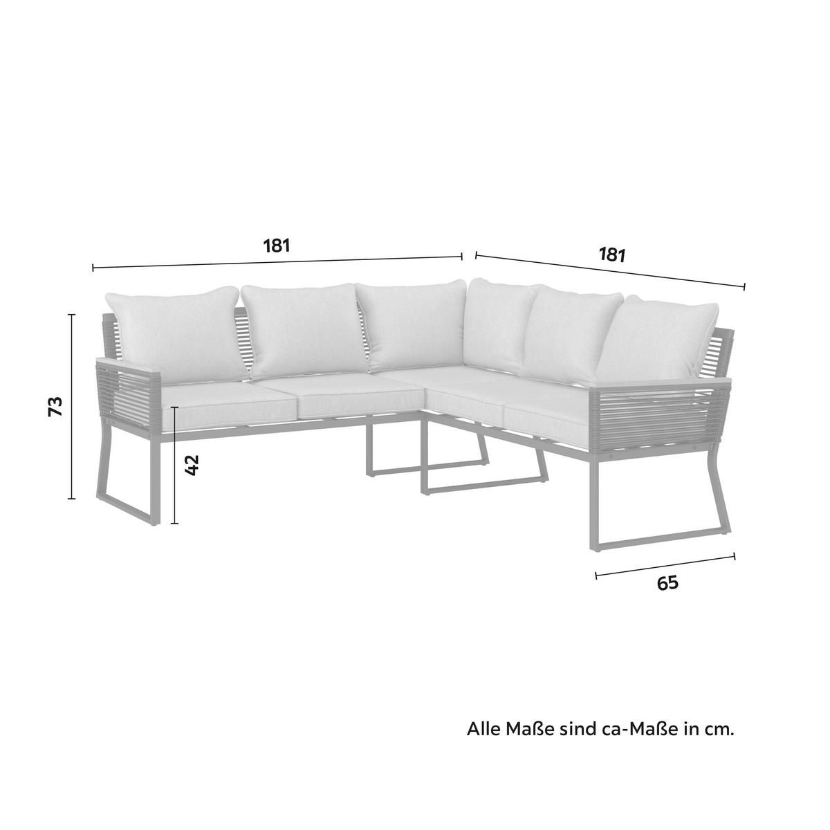 JEDÁLENSKÁ TERASOVÁ SÚPRAVA PAULINA - čierna/svetlosivá, Modern, kov/textil (181/73/65cm) - Bessagi Garden