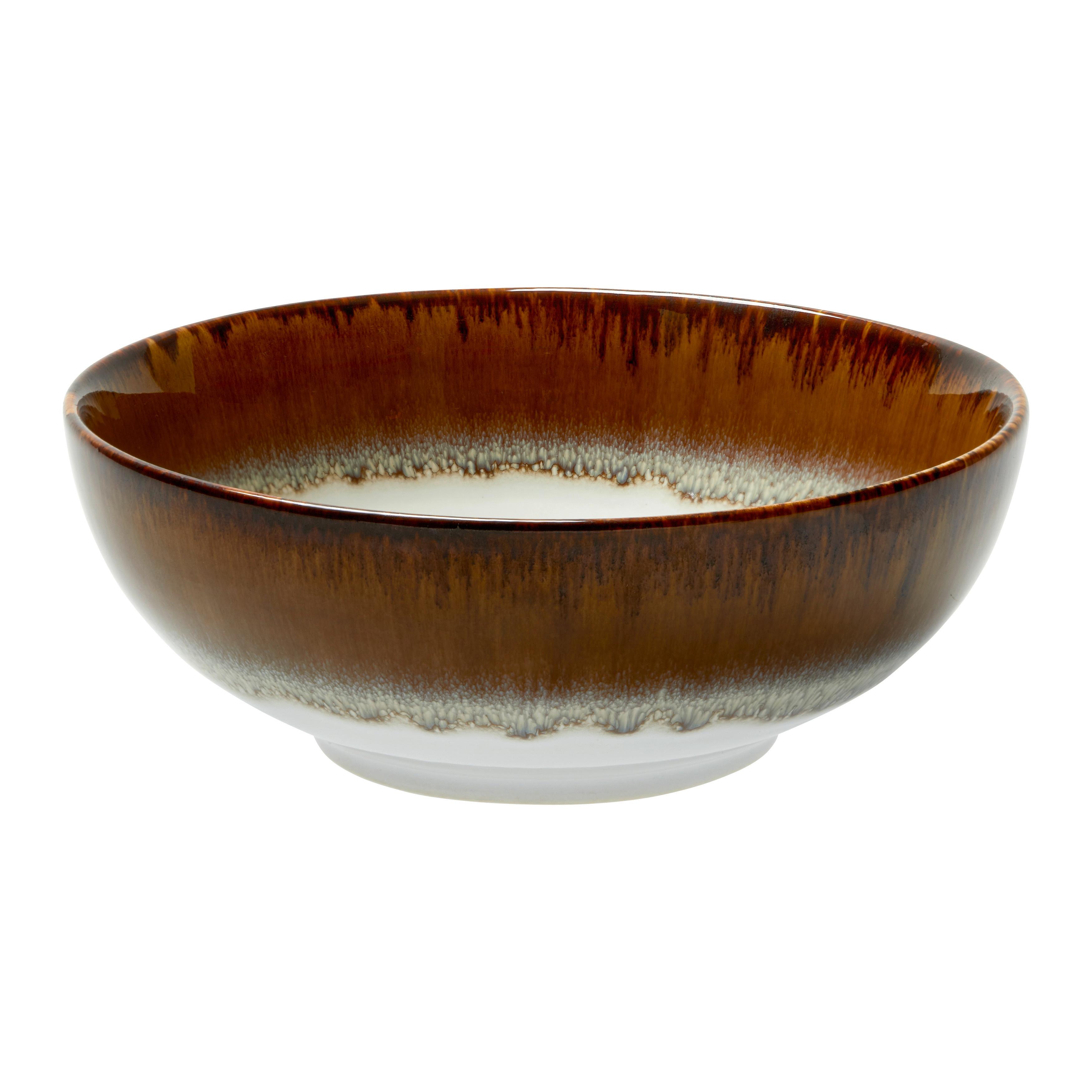 Miska na müsli CASCADE - hnědá, Moderní, keramika (16,5/6cm) - Creatable