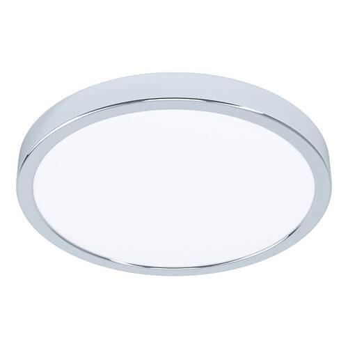 LED-Deckenleuchte Fueva Ø 28,5 cm, Rund - Chromfarben/Weiß, Basics, Kunststoff/Metall (28,5/2,8cm) - Eglo