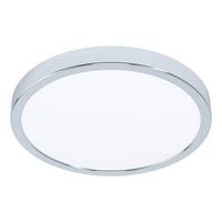 Led-deckenleuchte Fueva Ø 28,5 Cm, Rund - Chromfarben/Weiß, Basics, Kunststoff/Metall (28,5/2,8cm) - Eglo