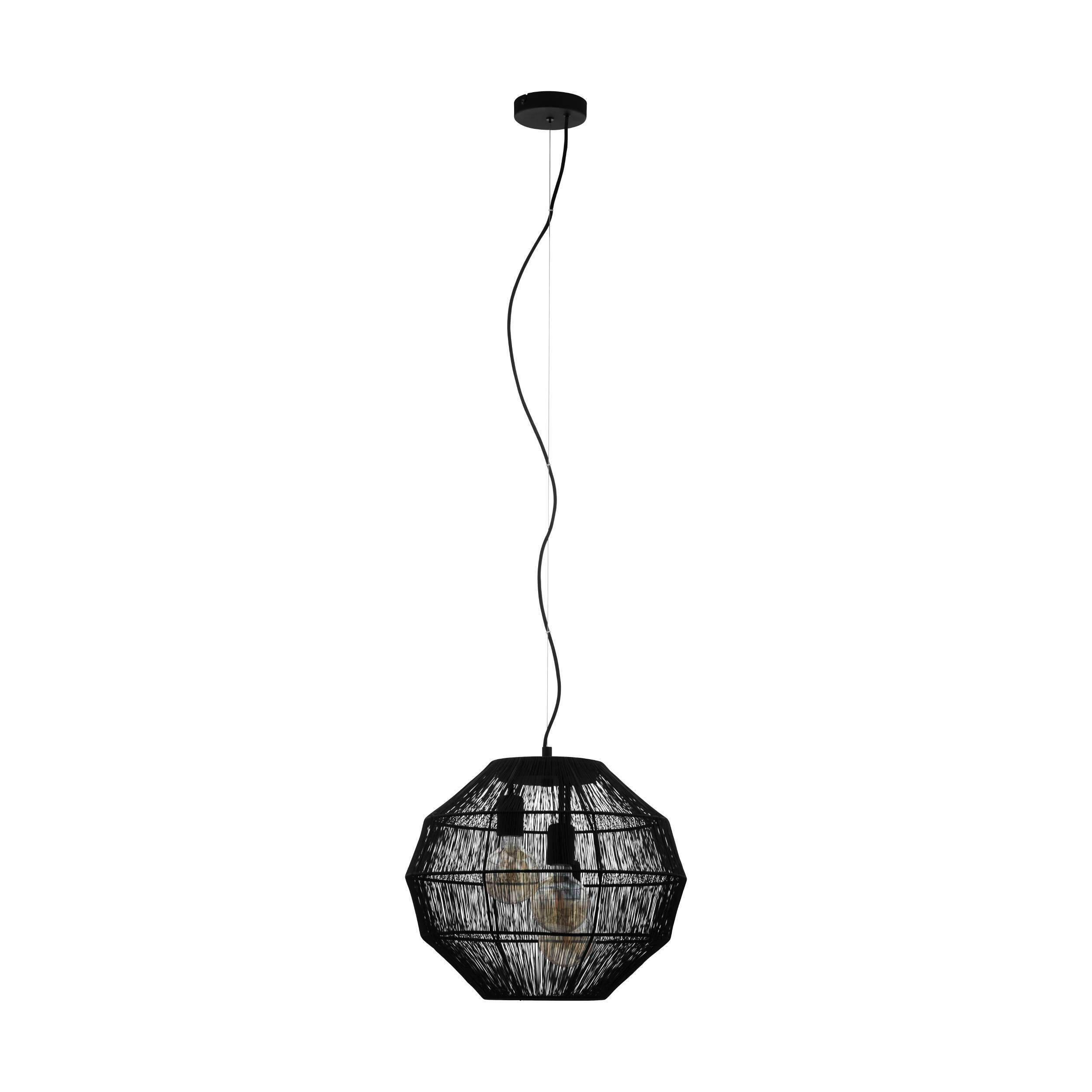 Hängeleuchte 390065 'orbetello' - Schwarz, KONVENTIONELL, Metall (45/150cm) - Eglo