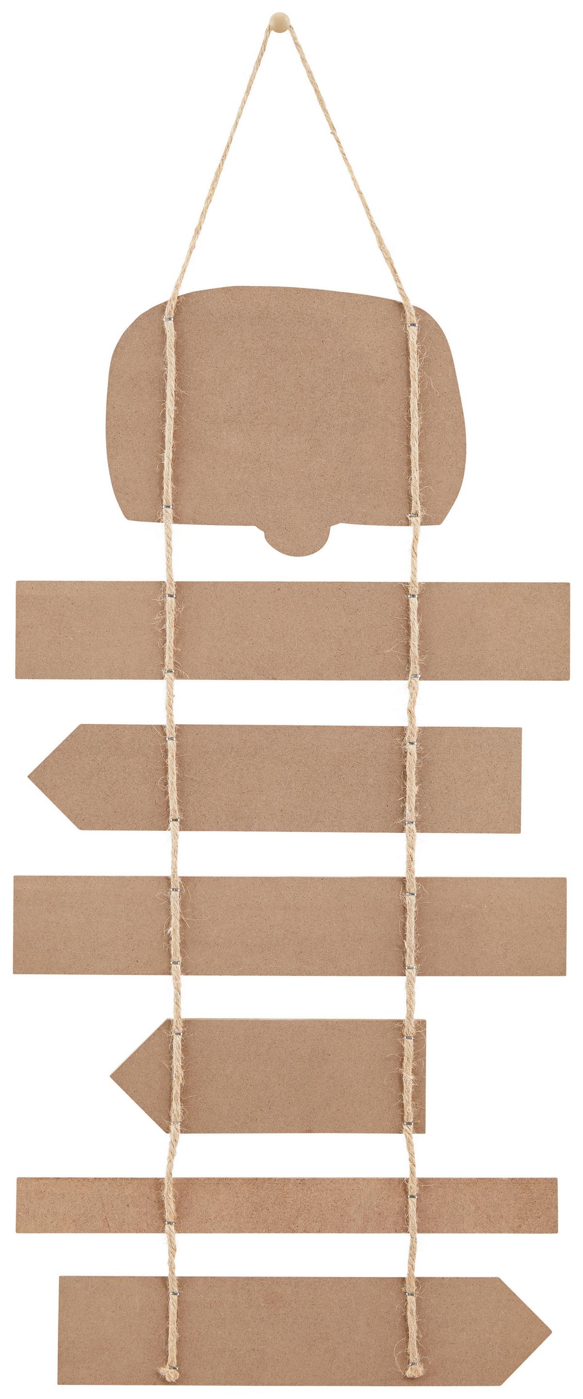 Dekoschild Camping-Regeln - Multicolor, MODERN, Holzwerkstoff (30/59cm)