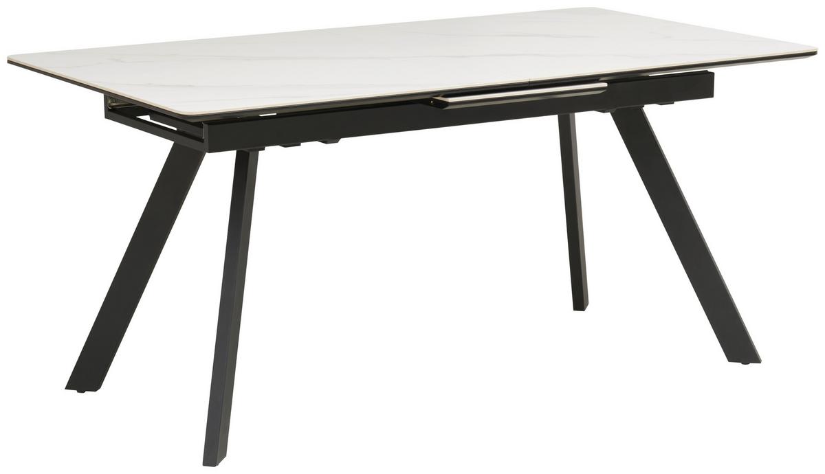 Esstisch Tea - Schwarz/Weiß, LIFESTYLE, Keramik/Holzwerkstoff (160-200/76/90cm) - MID.YOU