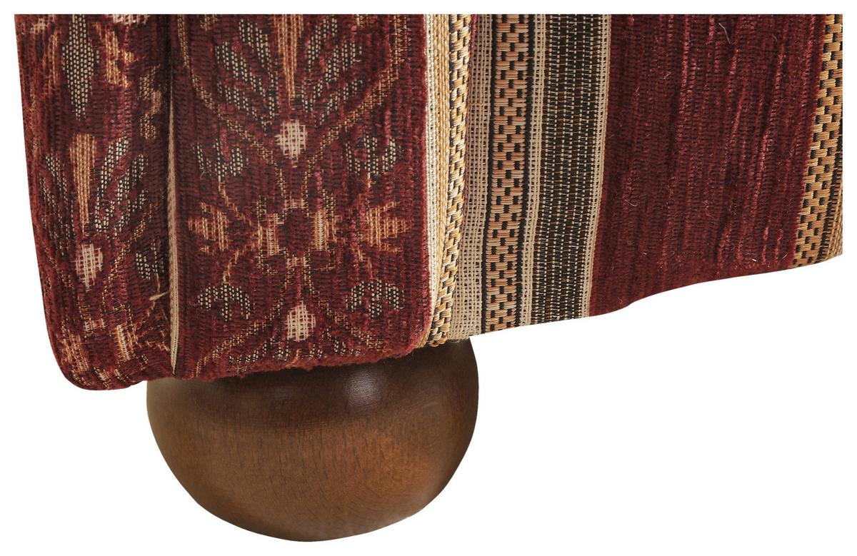 Recamiere Corona Rot/Beige, Streifen Design - Beige/Rot, Design, Textil (191/83/81cm) - Max Winzer