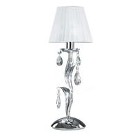 Tischleuchte 4865/L - Chromfarben/Weiß, KONVENTIONELL, Textil/Metall (16/45cm)