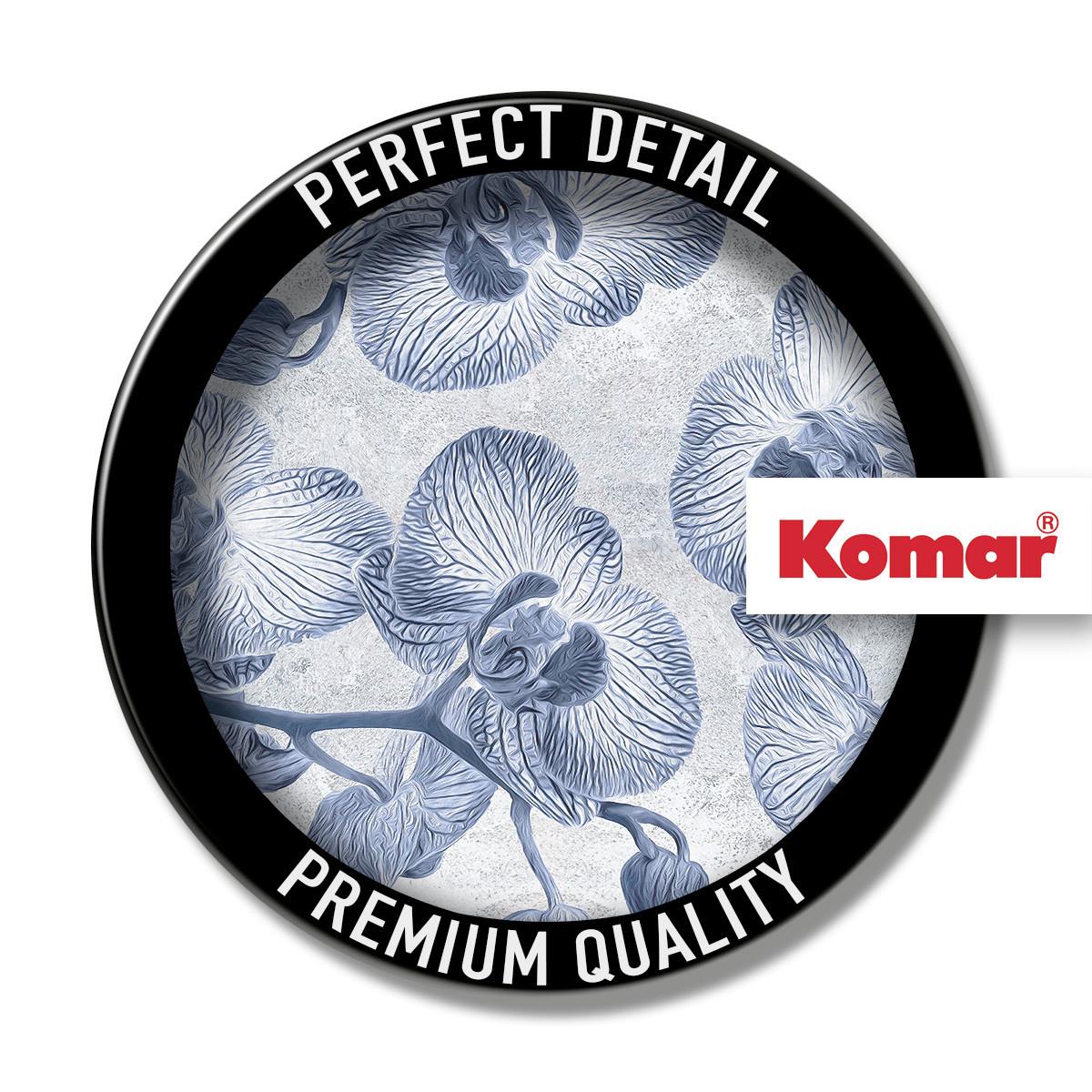 Vliestapete Orchidée - Blau/Weiß, Basics (200/250cm) - Komar