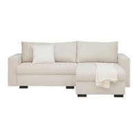 Rohová sedačka GENEVE, oboustranná, béžový manšestr - černá/béžová, Konvenční, textil/plast (225/86/167cm) - Mömax