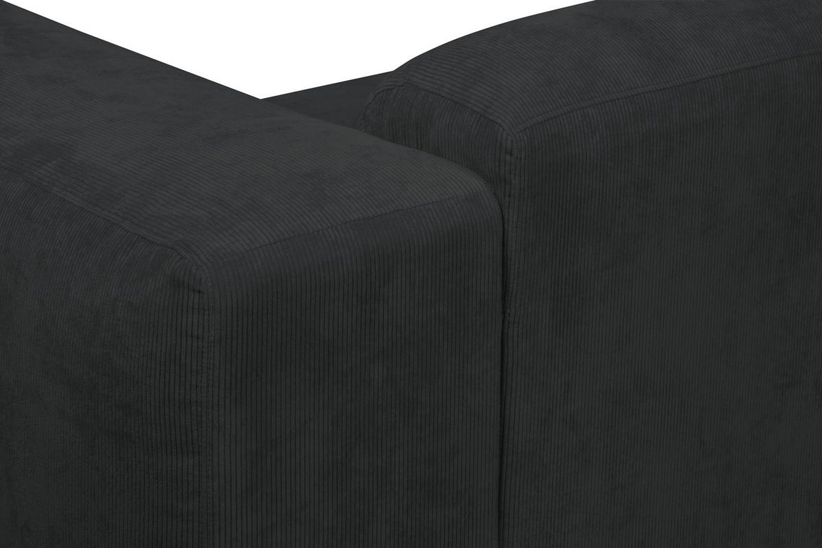 Ecksofa Hannah Schwarz 343cm - Schwarz, Design, Textil (170/343cm) - MID.YOU