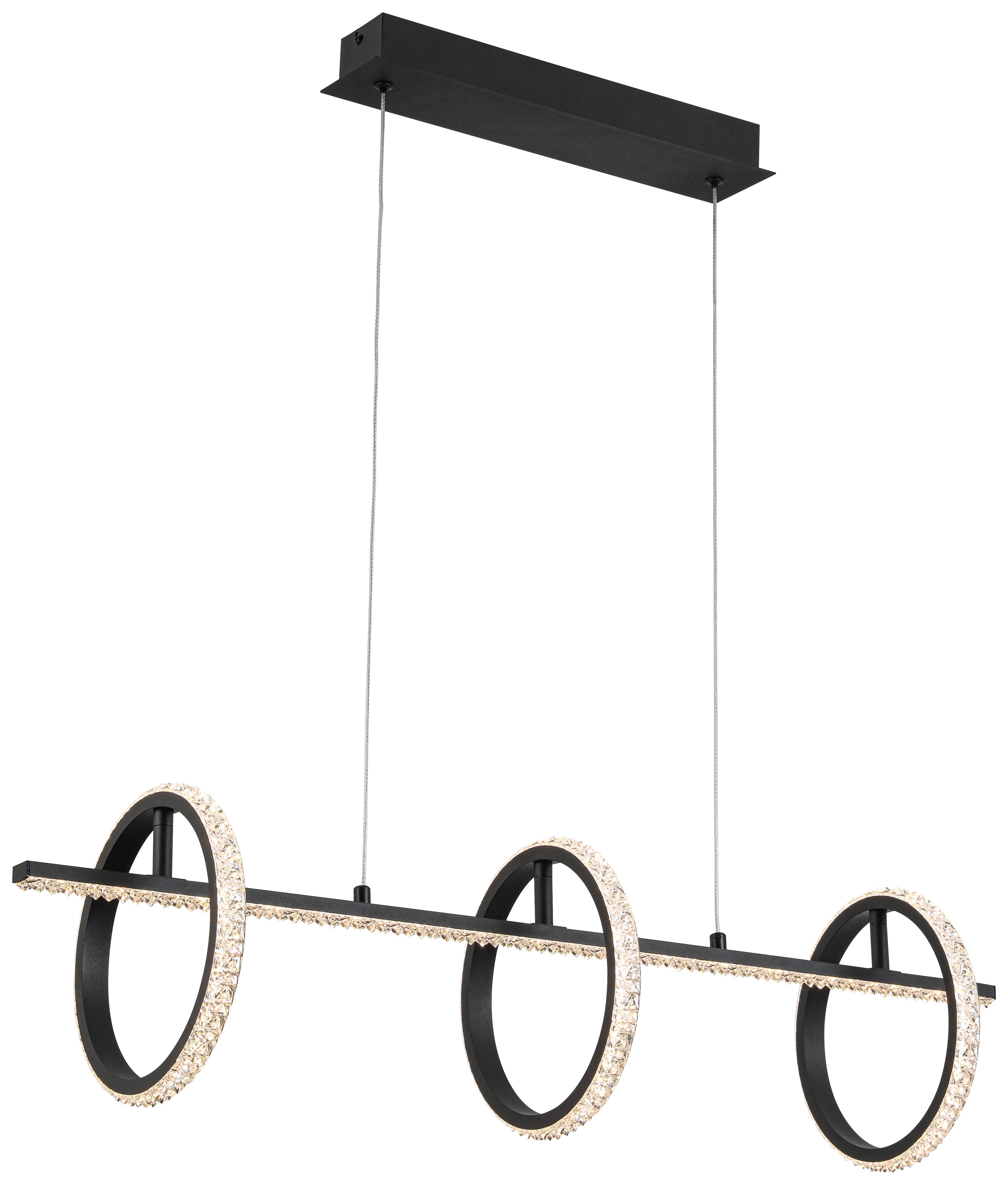 ZÁVĚSNÉ LED SVÍTIDLO ULO - černá, Moderní, kov/plast (80/20/120cm) - Modern Living