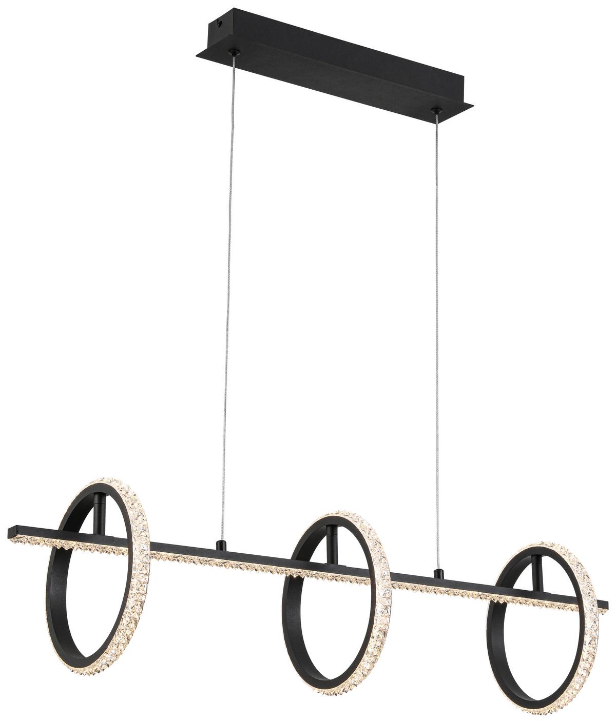 ZÁVESNÉ LED SVIETIDLO ULO - čierna, Modern, kov/plast (80/20/120cm) - Modern Living