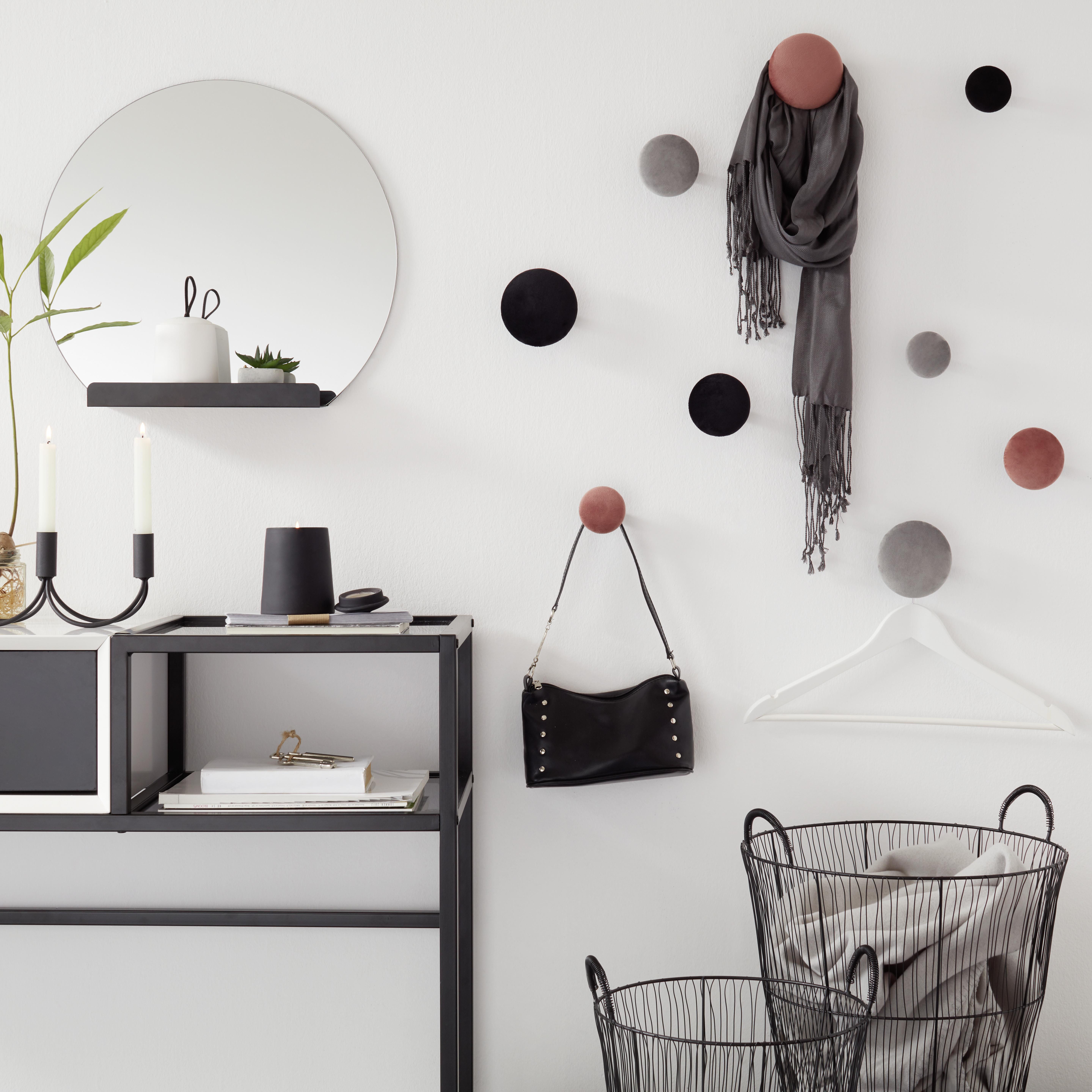 Háček Pamilla - černá, Moderní, textil (10/8/6/6/6/5,4cm) - Modern Living