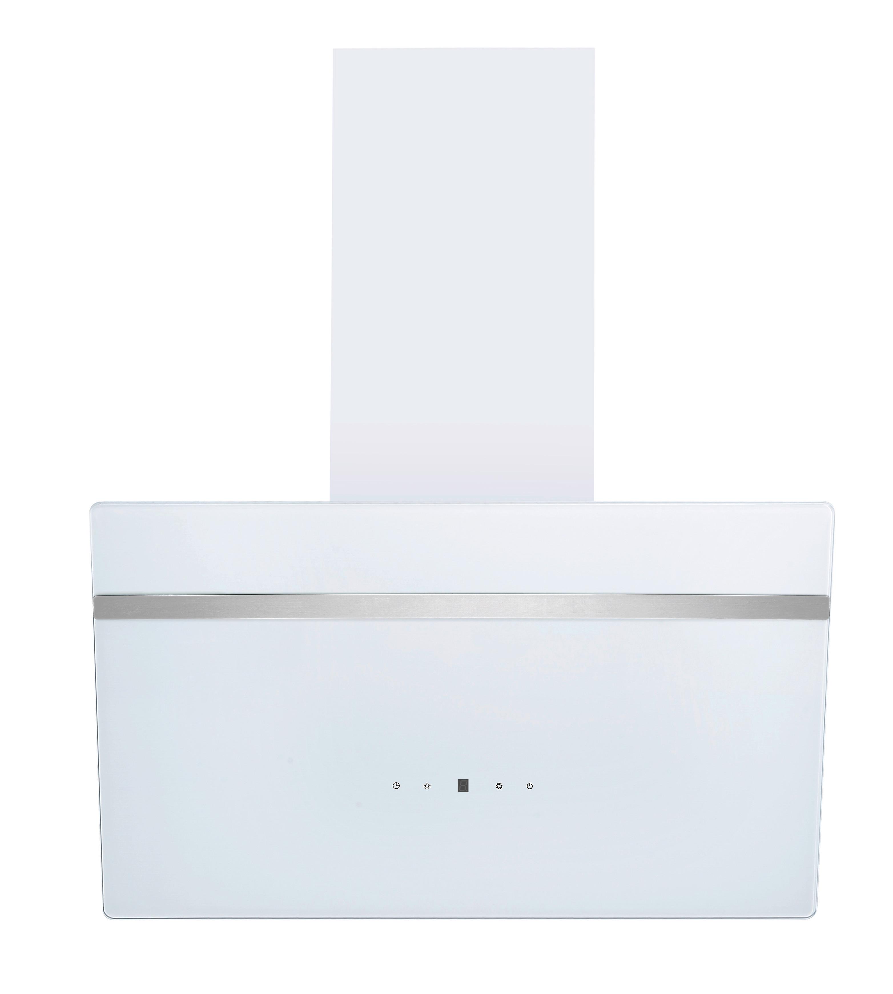 Dunstabzugshaube Weiß B: 60 Cm - Weiß, Basics, Glas (60/111.60/29.6cm) - PKM