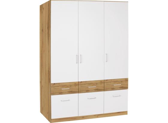 Skříň Šatní Aalen-extra - bílá/barvy dubu, Konvenční, kompozitní dřevo (136/197/54cm) Skříň Šatní Aalen-extra - bílá/barvy dubu, Konvenční, kompozitní dřevo (136/197/54cm)