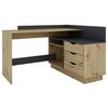 Eckschreibtisch Mit Stauraum B 105cm H 84cm Belfast - Anthrazit/Eiche Artisan, LIFESTYLE, Holzwerkstoff (129/105/84cm) - MID.YOU