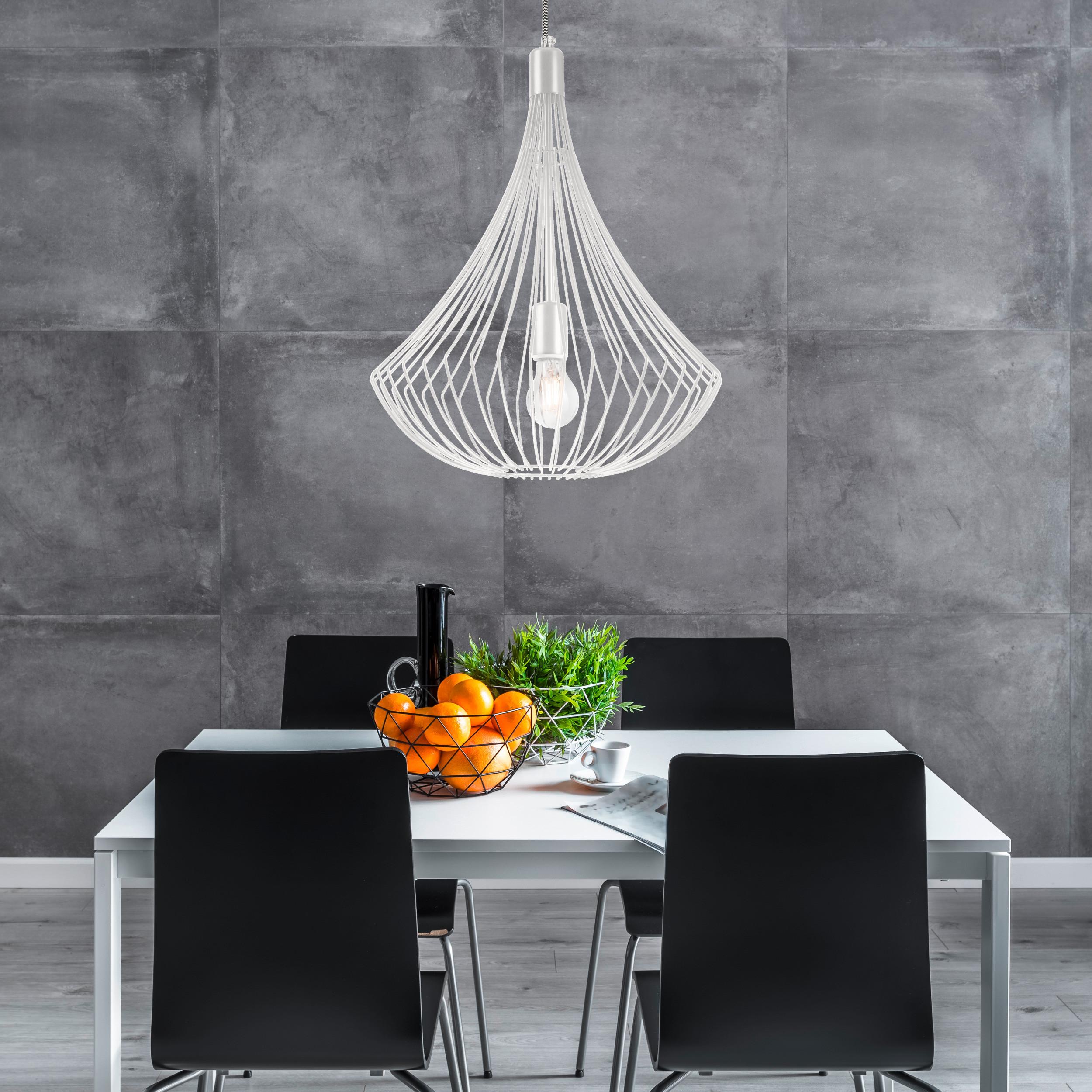 Hängeleuchte 29634 Balerina - Weiß Hochglanz, Design, Metall (90/38/90cm)