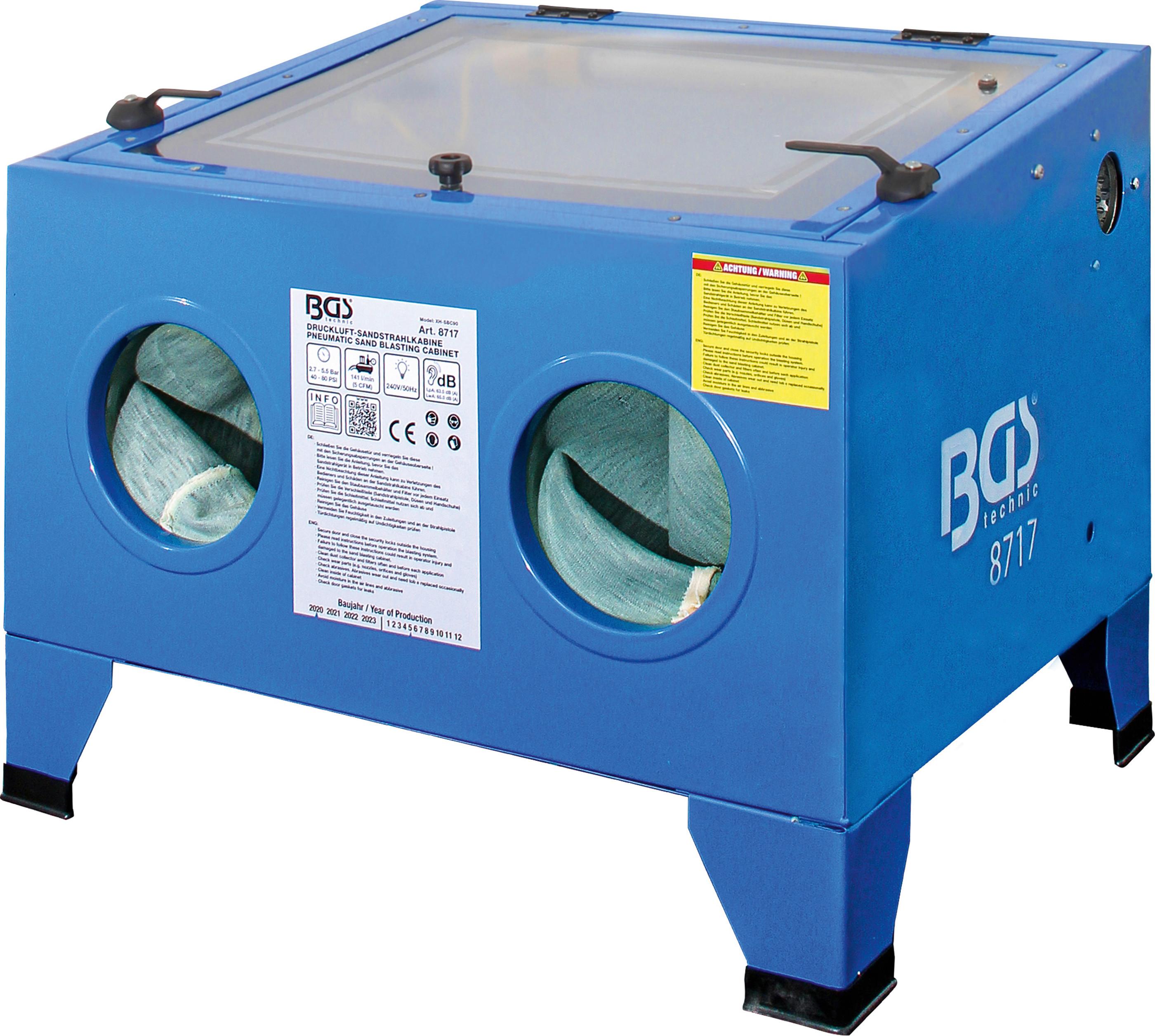 Druckluft-Sandstrahlkabine 8717 - Blau, Basics (49,5/58,5cm)