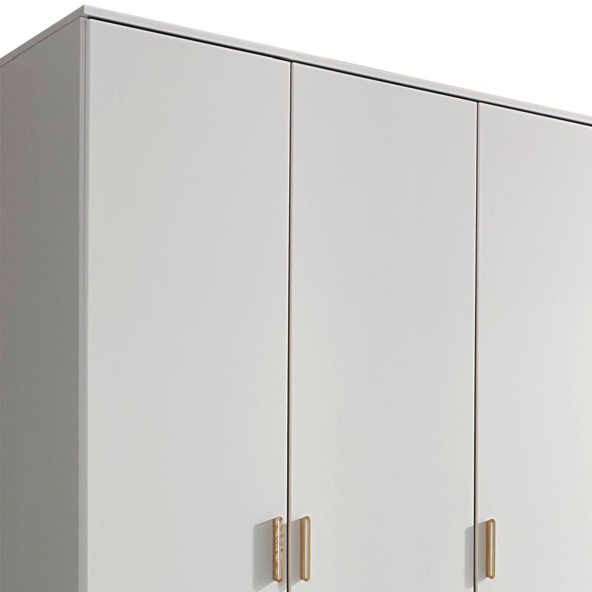 Drehtürenschrank 137cm Falun, Weiß - Weiß, Design, Holzwerkstoff (137/203/53cm) - Rauch Möbel