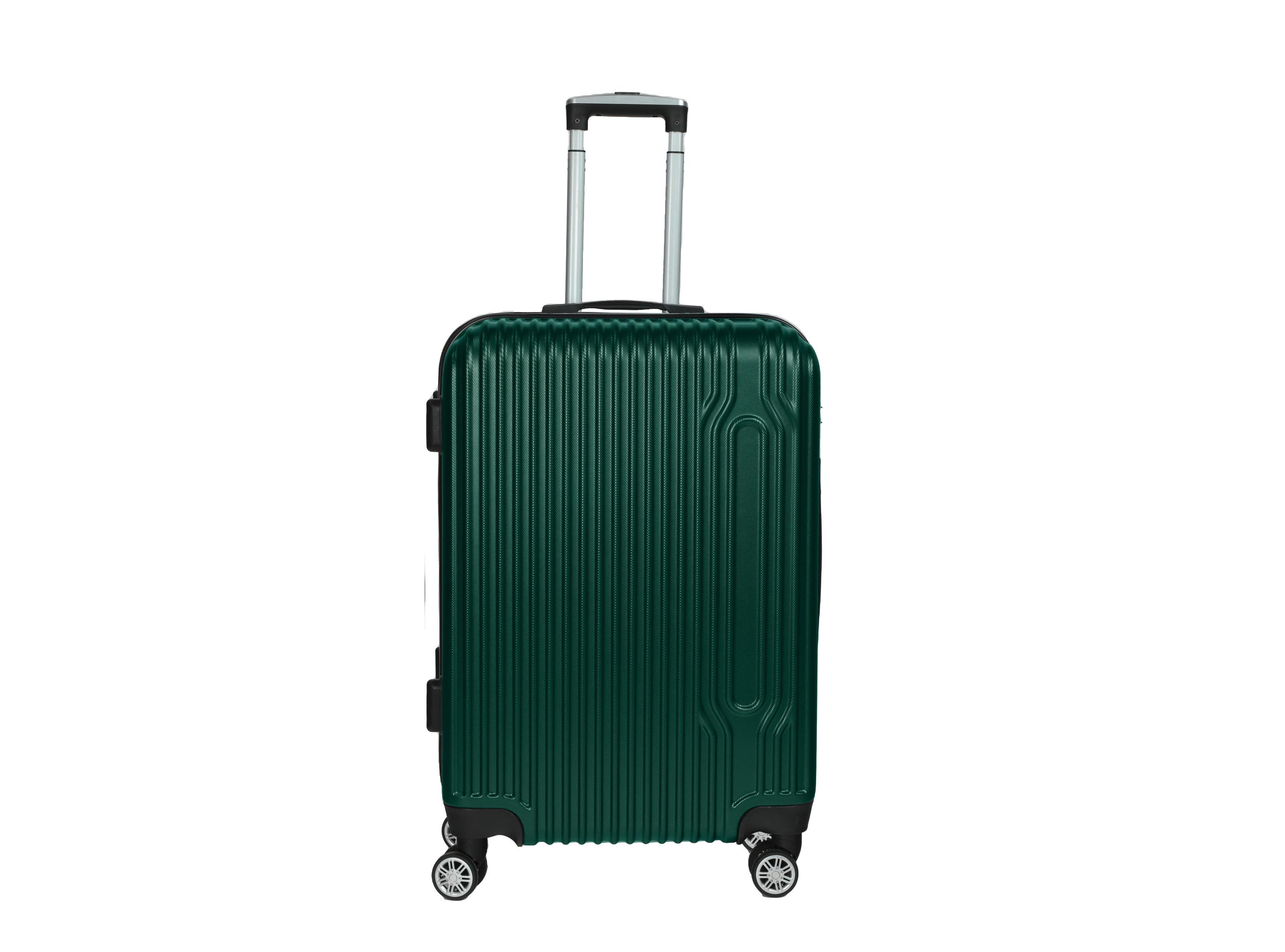 Reisekoffer Palermo 4 Rollen Hartschale, Größe S - Dunkelgrün, Design, Kunststoff/Textil (36/23/55cm) - Luca Bessoni