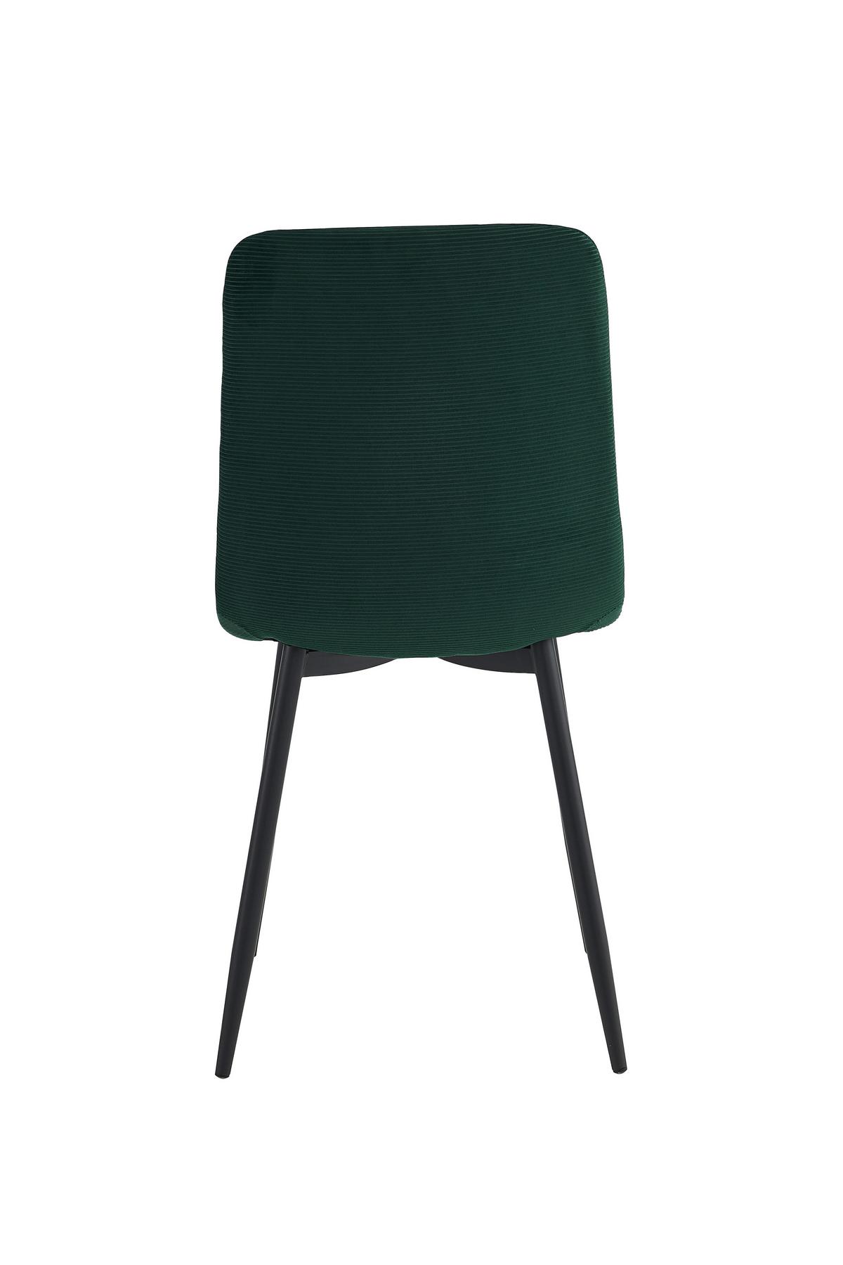 STUHL-SET LEIPZIG S 4ER-SET - Dunkelgrün/Schwarz, MODERN, Textil/Metall (44/92/54cm) - P & B