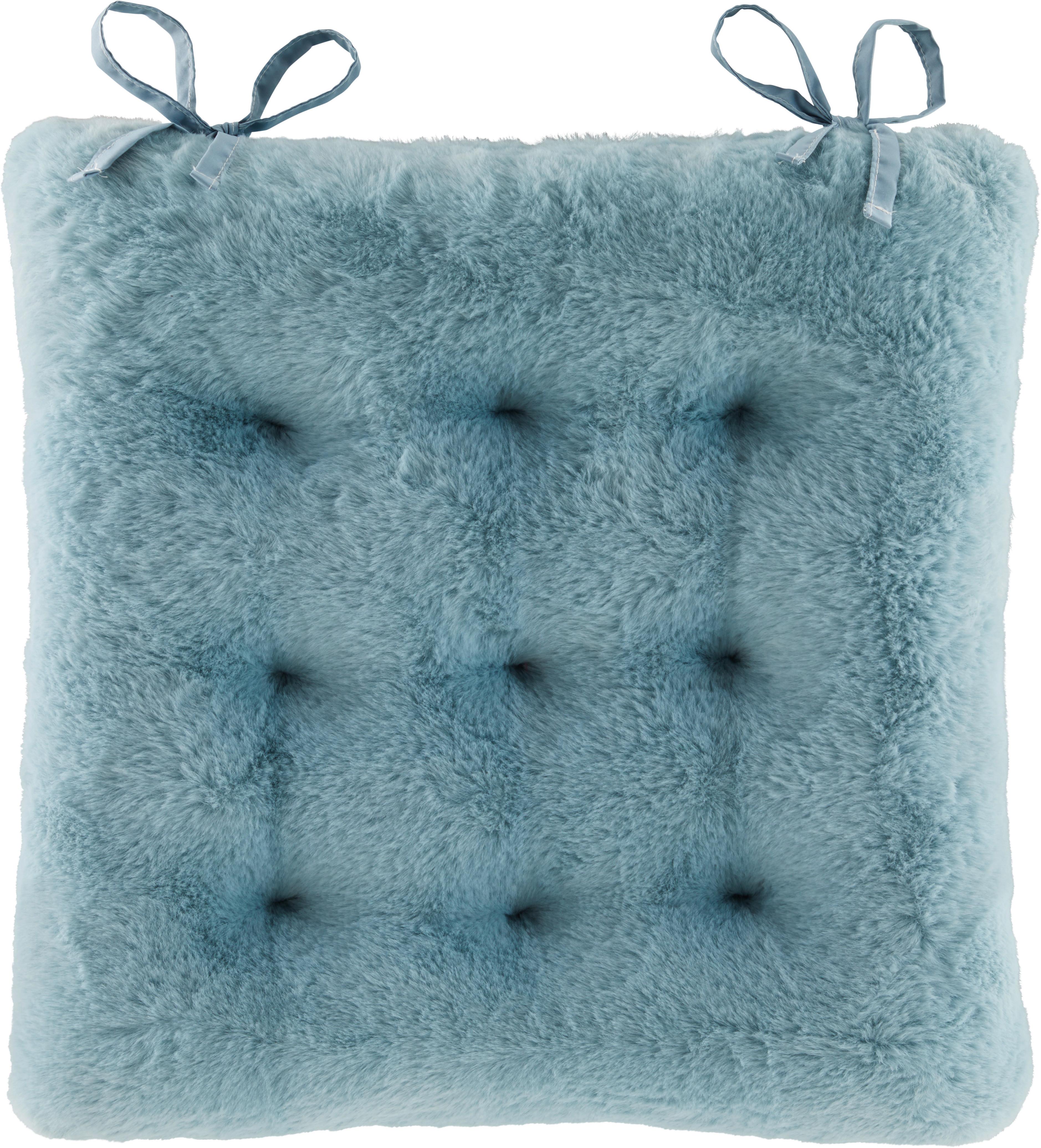 Sitzkissen Cozy - Blau, MODERN, Textil (40/40/4cm) - Luca Bessoni