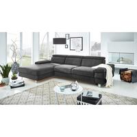 Ecksofa Elvis, Anthrazit S: 182x259 Cm - Anthrazit/Silberfarben, KONVENTIONELL, Textil (182/259cm) - Trendmanufaktur
