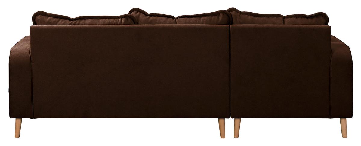 Ecksofa Beata Braun S: 150x230 cm - Wengefarben/Braun, Design, Textil (150/230cm) - Livetastic