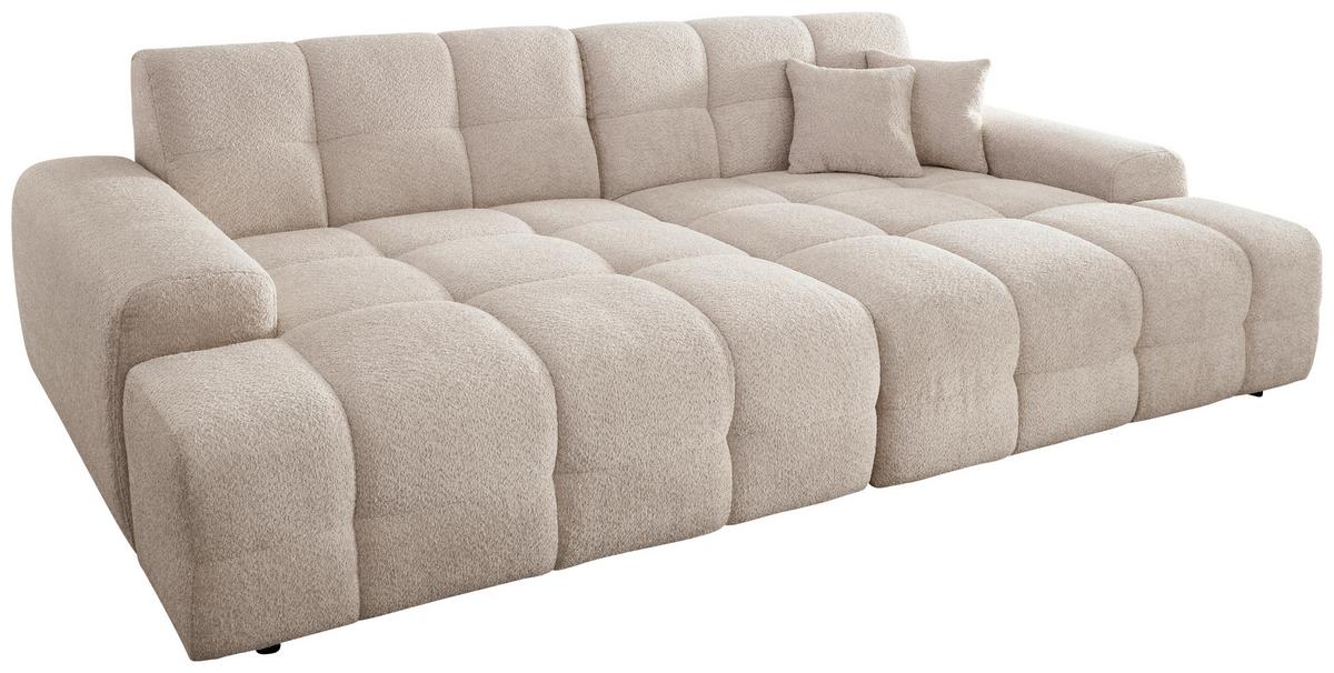 Bigsofa Bosco, Beige B: 304 cm - Beige/Schwarz, MODERN, Textil (304/87/155cm) - Livetastic