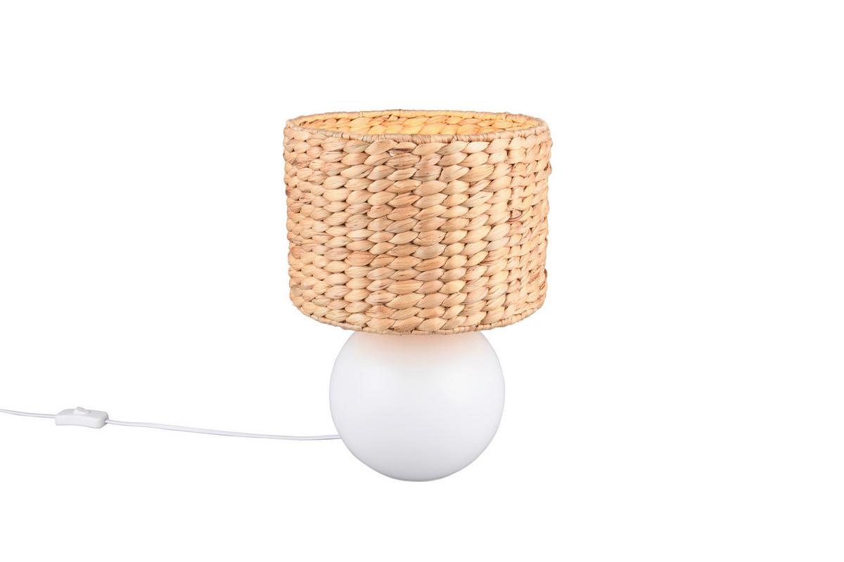 Tischleuchte 518990101 Vina - Braun/Weiß, Basics, Naturmaterialien/Keramik (28/40cm) - Trio Leuchten