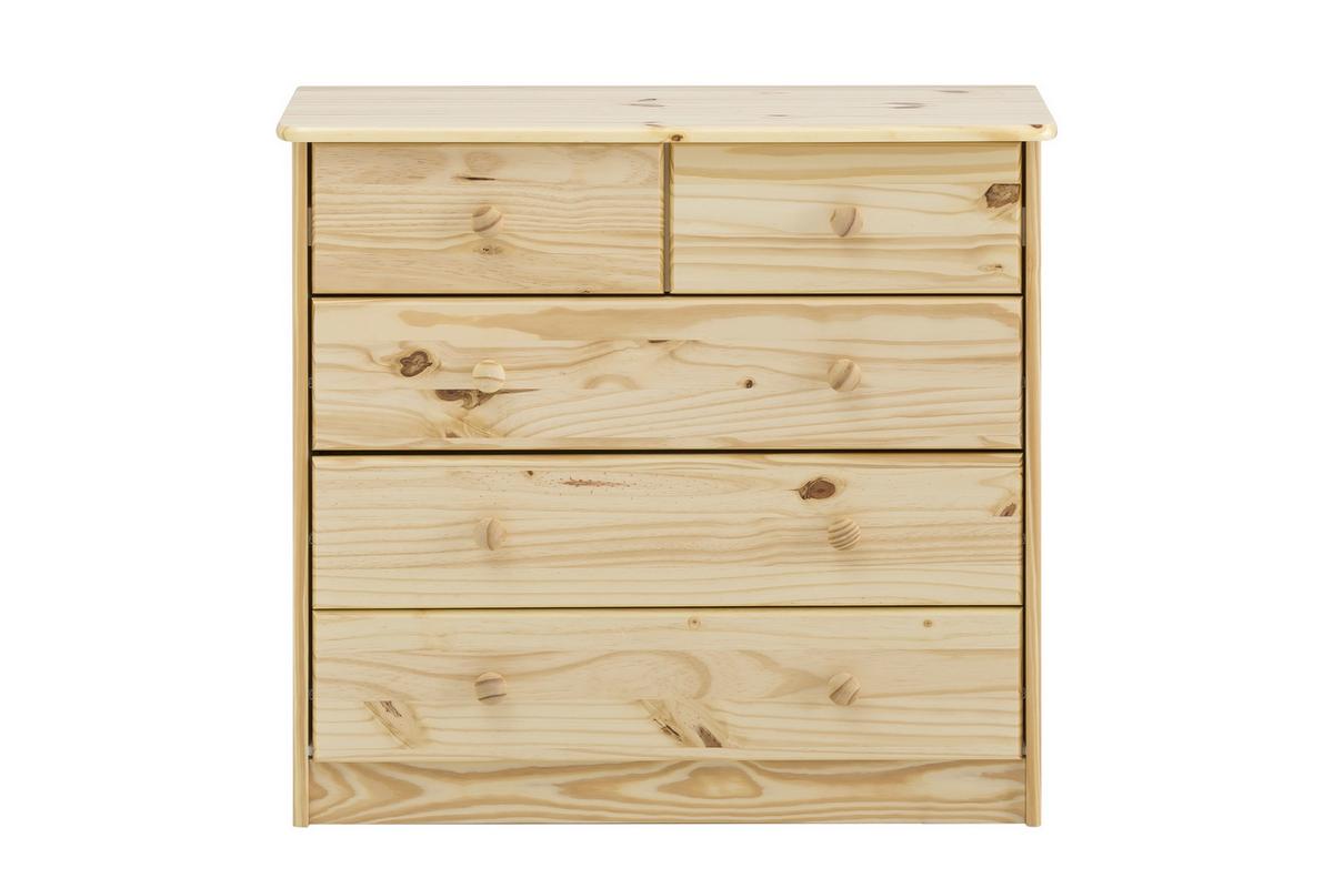 Kommode Naturfarben B: 81cm - Naturfarben, Natur, Holz (81/75/35cm) - Livetastic