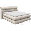 Boxspringbett Carmelo Beige 180x200 cm - Beige/Schwarz, Trend, Textil (180/200cm)