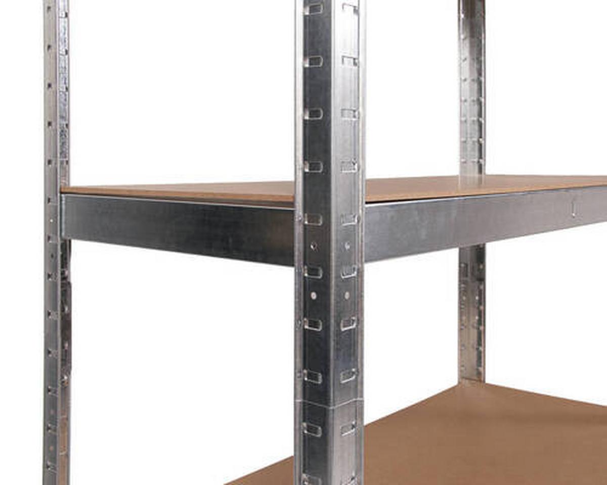 Regalsystem Silberfarben B: 90 cm höhenverstellbar - Silberfarben, Basics, Metall (90/180/40cm)