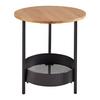 Konferenční stůl KETTY přírodní světlý - černá/přírodní barvy, Moderní, kov/dřevo (51/51/50cm) - Bessagi Home