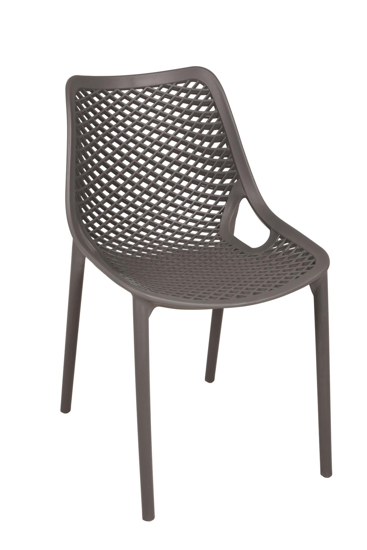 GARTENSTUHL-SET STUHL TEANA,ANTHRAZIT, 2ER SET - Anthrazit, MODERN, Kunststoff (50/83/60cm) - Gardenson