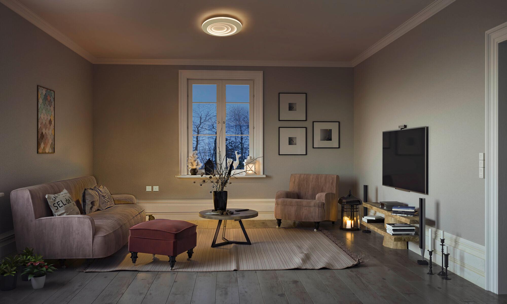 LED-Deckenleuchte, 42w Orbis Spiral Main And Side Lig - Weiß, Basics, Metall (50,5/6cm) - Ledvance