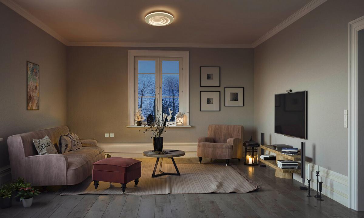LED-Deckenleuchte, 42w Orbis Spiral Main And Side Lig - Weiß, Basics, Metall (50,5/6cm) - Ledvance