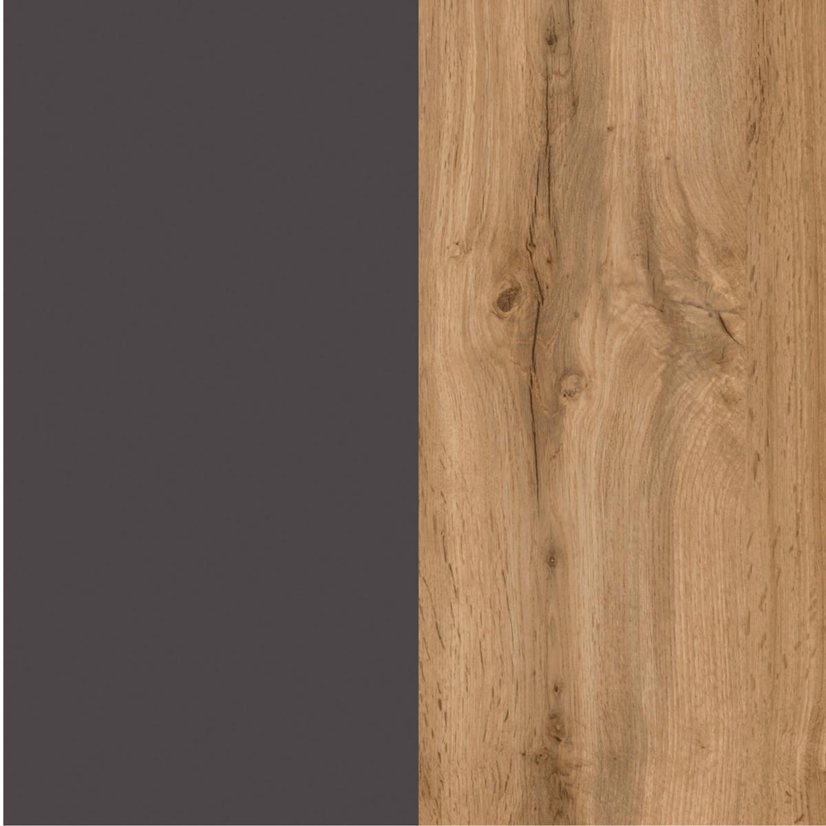 Hängeschrank Verese B: 65 cm Eiche Wotan/Grau - Eiche Wotan/Grau, MODERN, Holzwerkstoff (65/64/20cm) - Held
